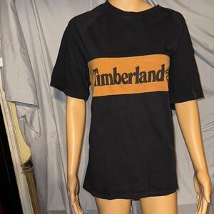 Timberland Black Tee with Orange Trim